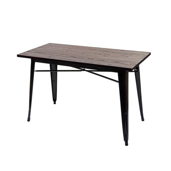 Esszimmertisch H10a Braun - Ulme - 120 x 76 x 60 cm