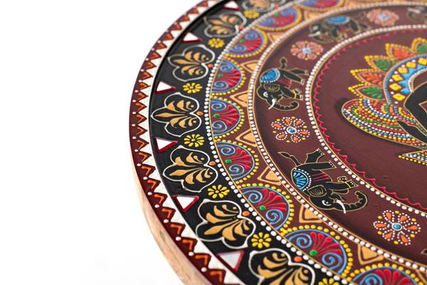 Table d’appoint 2201 Marron - Bois massif - 46 x 56 x 46 cm