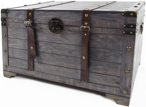 Truhe KUBA 34206-33 Grau - Holzwerkstoff - 45 x 50 x 80 cm