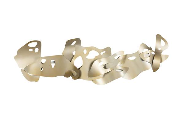 Wanddeko Abstrakt We Silber - Metall - 120 x 44 x 5 cm