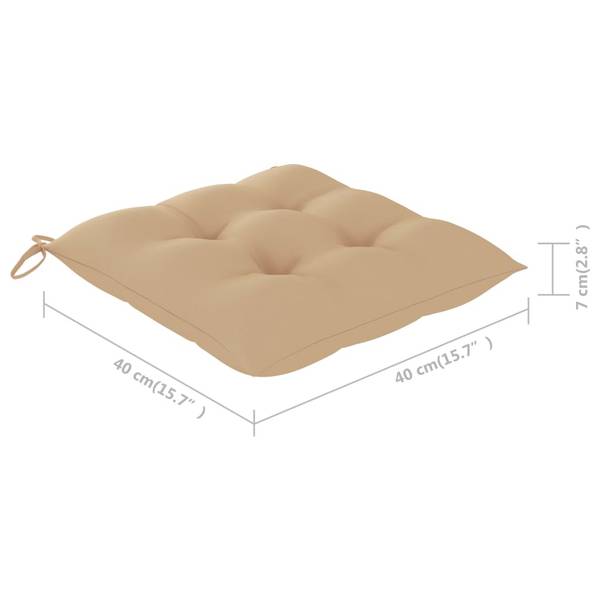 Chaise de jardin 3007214-5 (lot de 8) Beige