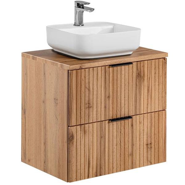 Badmöbel-Set ADELAIDE-56-99 4er-Set Braun - Holzwerkstoff - 160 x 200 x 47 cm