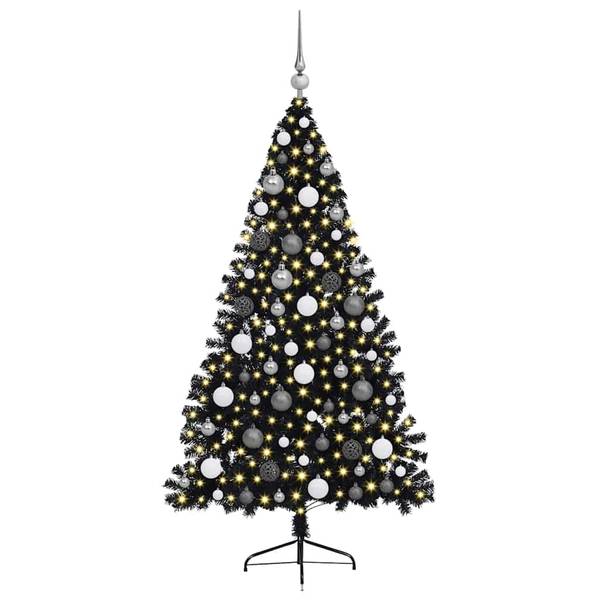 Kerstboom Decoratie 3009436-9 zwart - grijs - 115 x 180 x 115 cm