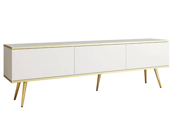 TV-Schrank DIOLO Gold - Weiß - Breite: 175 cm
