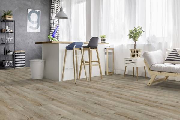 Laminat OAK MODELL B8 Beige - Holzwerkstoff - 20 x 8 x 129 cm
