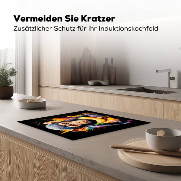 HERDABDECKPLATTE Graffiti Affe 58 x 51 cm