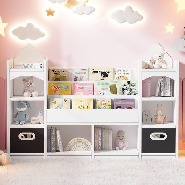 Kinderbuchregal LucyWoody Ⅳ Weiß - Holzwerkstoff - 30 x 90 x 130 cm