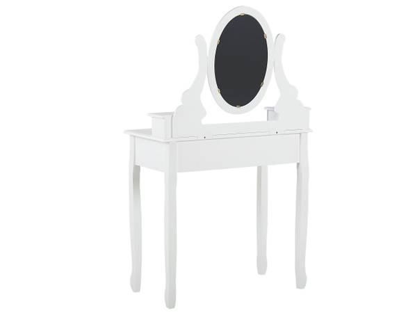 Coiffeuse GALAXIE Beige - Blanc - Bois manufacturé - 80 x 137 x 40 cm