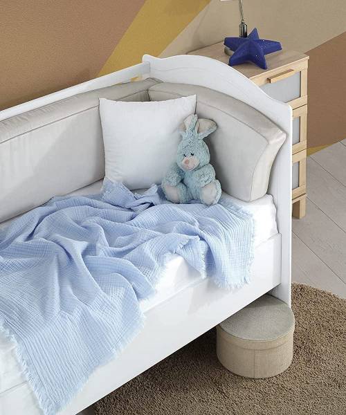 Baby Kuscheldecke SKY Blau - Textil - 80 x 1 x 80 cm