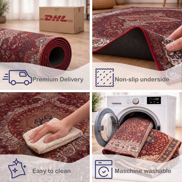 KURZFLORTEPPICH 120/160 cm Seoul 452 Rot - Textil - 120 x 160 cm