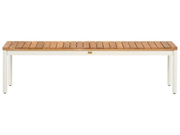 Gartenset CORRICELLA 2-tlg Braun - Weiß - Massivholz - 163 x 45 x 32 cm