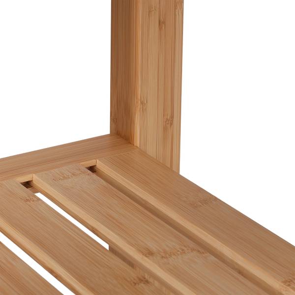 Bambus Badhocker mit Griffen und Ablage Braun - Holzverbundwerkstoff - 55 x 45 x 41 cm