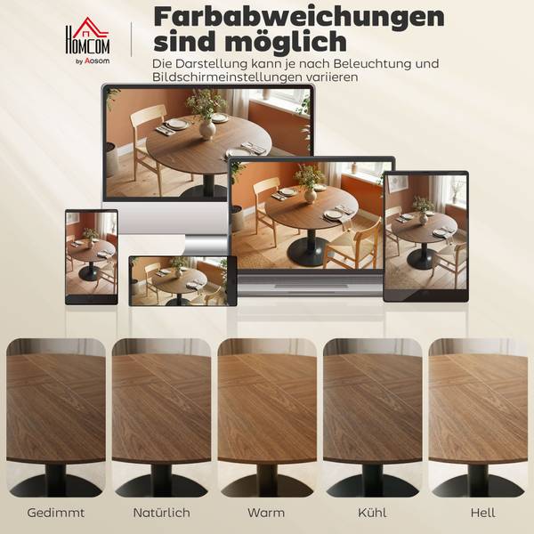 Esstisch 83A-387V00BN Braun - Holzwerkstoff - 110 x 78 x 110 cm