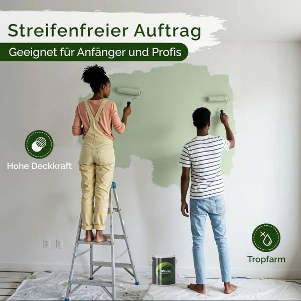 Wandfarbe   Muted Fern Grün - Harz - 17 x 16 x 17 cm