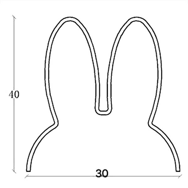 Nachtlicht Lampe Weiß - Kunststoff - 30 x 40 x 5 cm