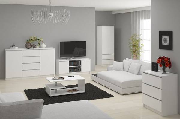 TV Schrank Vernita Weiß - Holzwerkstoff - 120 x 55 x 40 cm