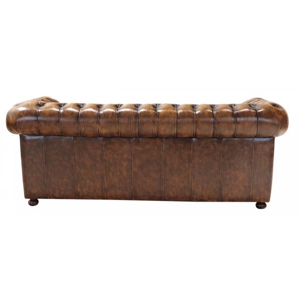 Zweisitzer-Sofa Manchester Braun - Massivholz - 165 x 77 x 89 cm