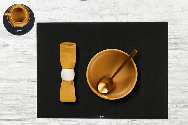 Placemat NUDE set van 6 zwart