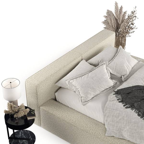 Polsterbett CASTO mit Stauraum Blur Beige - Liegefläche Breite: 160 cm