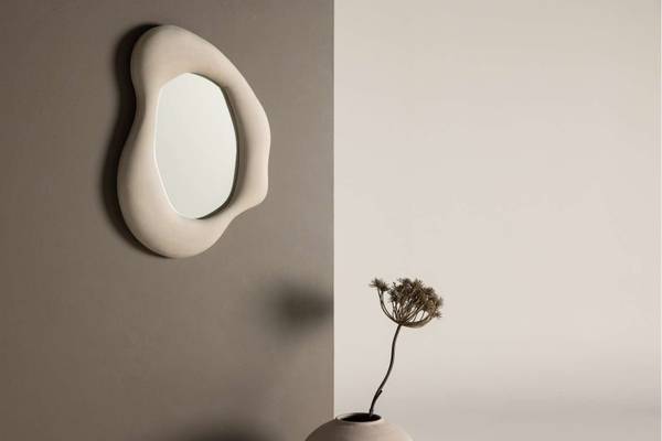 Dekospiegel Louisville Beige - Glas - 49 x 70 x 8 cm
