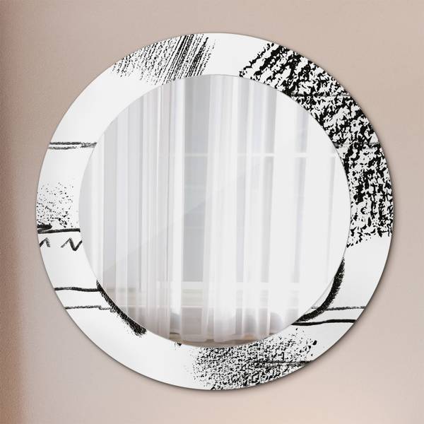 Dekospiegel Murum Callis Schwarz - Spiegelglas - 60 x 60 x 1 cm