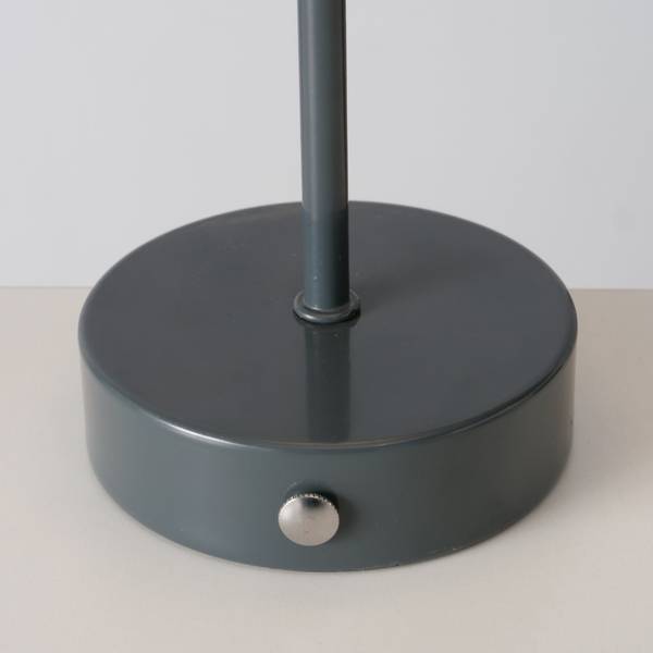 Nachttischlampe PETUNIA Grau - Metall - 15 x 25 x 15 cm