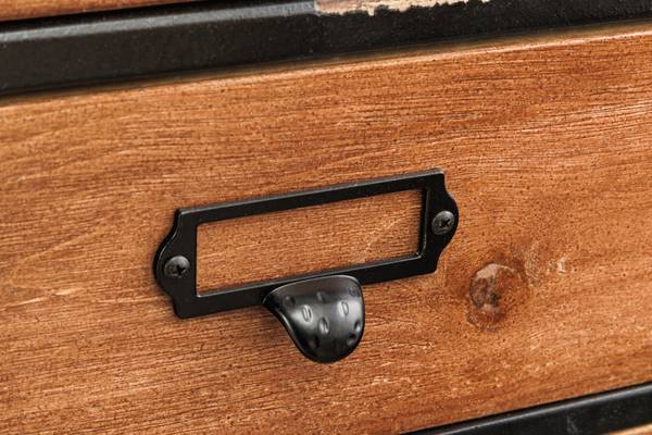 Sideboard NAUTILUS Schwarz - Braun - Grau - Kristallglas - 105 x 79 x 32 cm