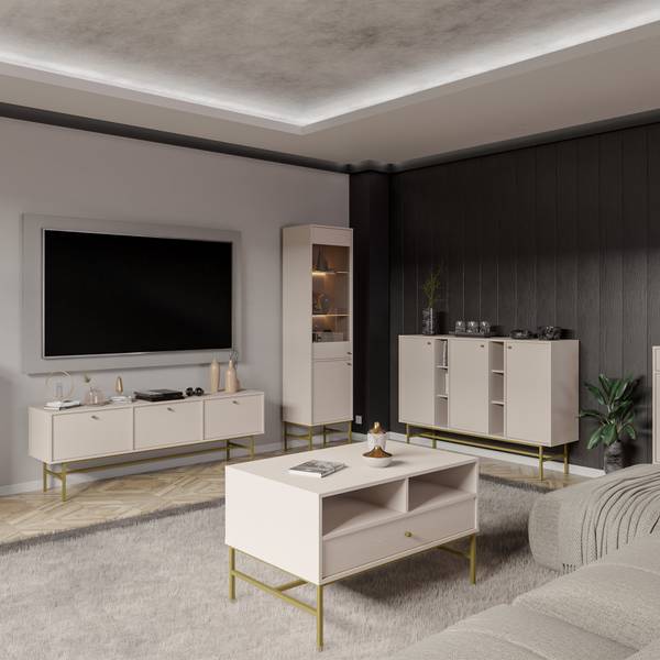 Couchtisch FLOREN III Grau - Holzwerkstoff - 100 x 63 x 65 cm