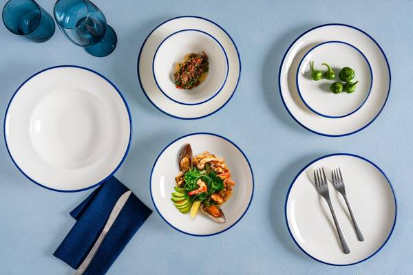 Assiette de service Linea Blue 2 él. 31 x 31 cm