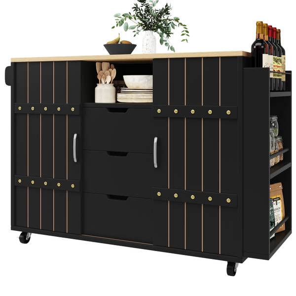 Kücheninsel BB8052 Schwarz