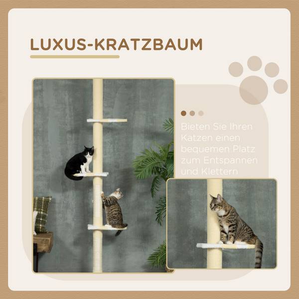 Katzenbaum D30-619V00YL Gelb - Textil - 34 x 260 x 47 cm