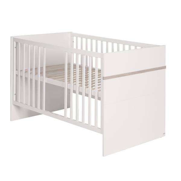 Babybett Komplettset Moritz 3-teilig Weiß - Holzwerkstoff - 76 x 81 x 142 cm