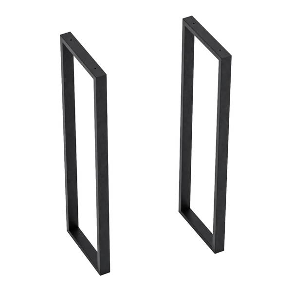 Tischgestell Kauniainen 2er Set Schwarz - Stahl - 27 x 87 x 4 cm