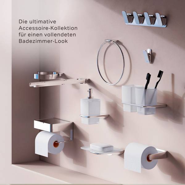 AM.PM Handtuchhaken-Set Kleiderhaken Silber - Edelstahl - 29 x 6 x 3 cm