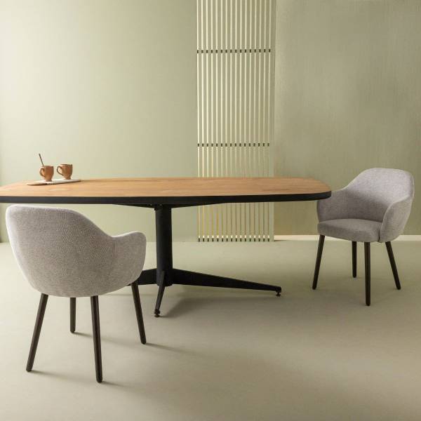 Bridge Sessel ERNEST 2er Set Grau - Hellgrau
