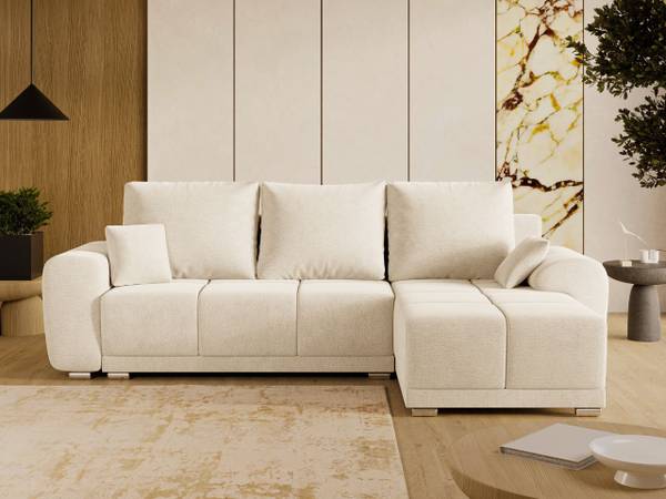 Ecksofa MONTI Beige - Ecke davorstehend rechts