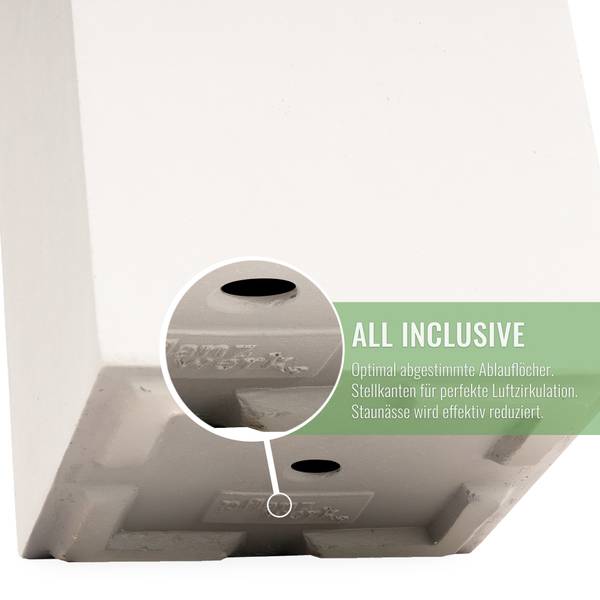 Fensterbank Pflanzkübel TUB Beige - Fiberglas - 50 x 17 x 17 cm