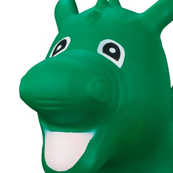 Hüpftier Drache Schwarz - Grün - Weiß - PVC - 26 x 46 x 60 cm