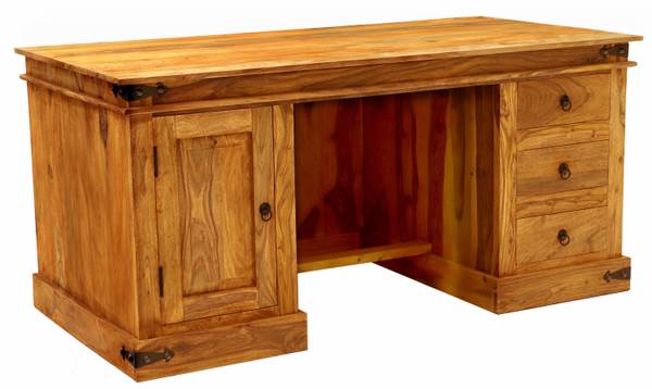 Schreibtisch Jali Braun - Sheesham - 160 x 76 x 80 cm