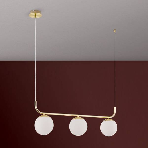 Hanglamp MADIS goud - glas - 15 x 26 x 75 cm