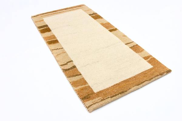 Handgeknüpft Wollteppich Beige - Wolle - 72 x 2 x 142 cm