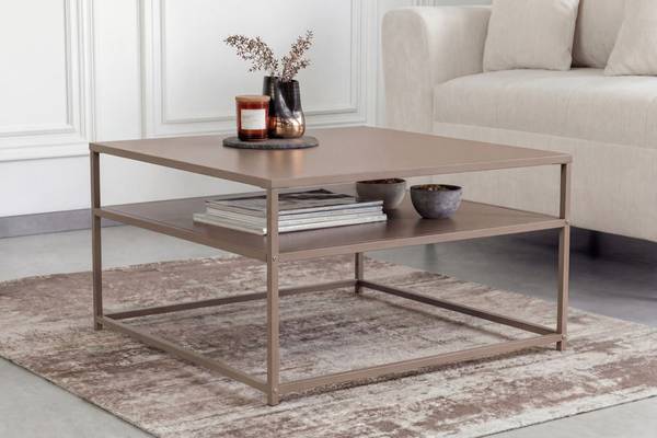 Couchtisch DURA Beige - Stahl - 70 x 40 x 70 cm
