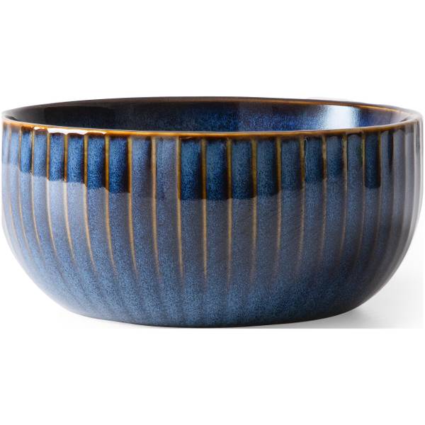 Schüssel-Set 6 Personen 6-tlg AD STRIPES Blau - Porzellan - 15 x 2 x 15 cm