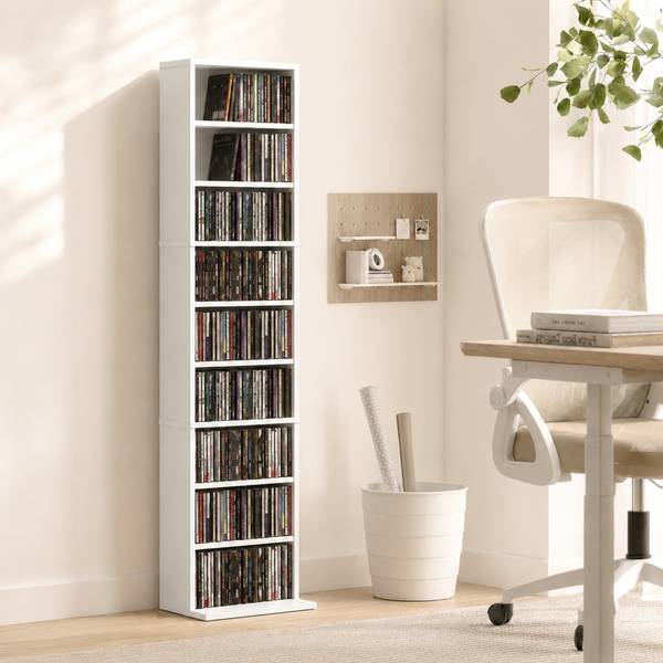 Medienschrank 836-596V90WT Weiß - Holzwerkstoff - 24 x 140 x 33 cm
