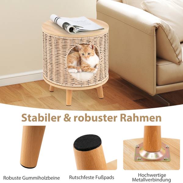 Katzenhaus BH32419NQDE Beige - Rattan - 36 x 41 x 36 cm