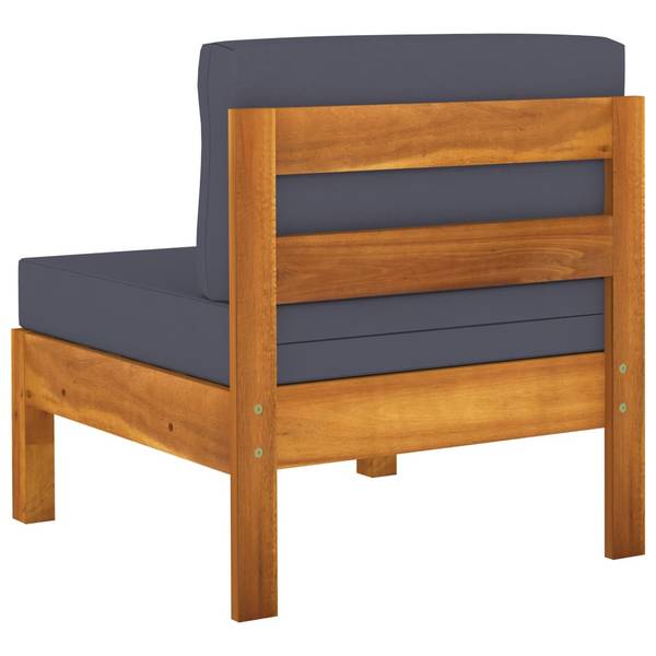 Garten-Lounge-Set 3006534-4 (7-teilig) Grau - Akazie - 60 x 25 x 100 cm