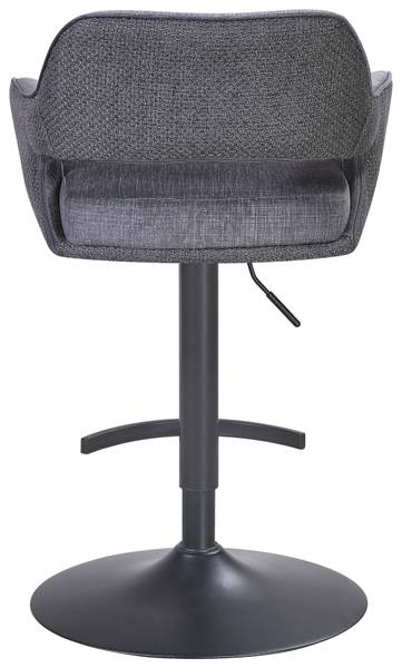 Barhocker VANESSA Grau - Metall - Textil - 53 x 113 x 56 cm
