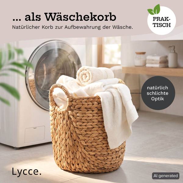 Wäschekorb Sun Beige - Naturfaser - 35 x 35 x 35 cm
