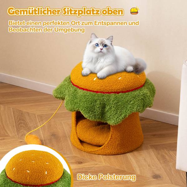 Katzenhaus BH32590 Orange - Holzwerkstoff - 37 x 41 x 37 cm