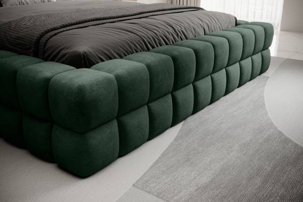 Bett Dario Grün - Stahl - 224 x 104 x 244 cm